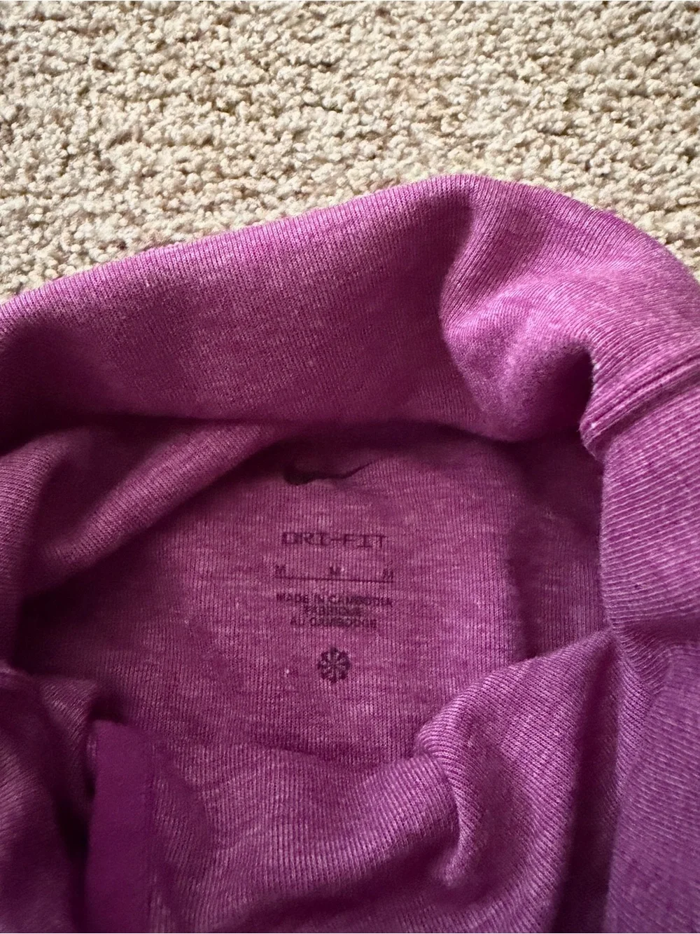 Nike Women's Matwrnity Magenta Cowl Neck Pullover Sweater